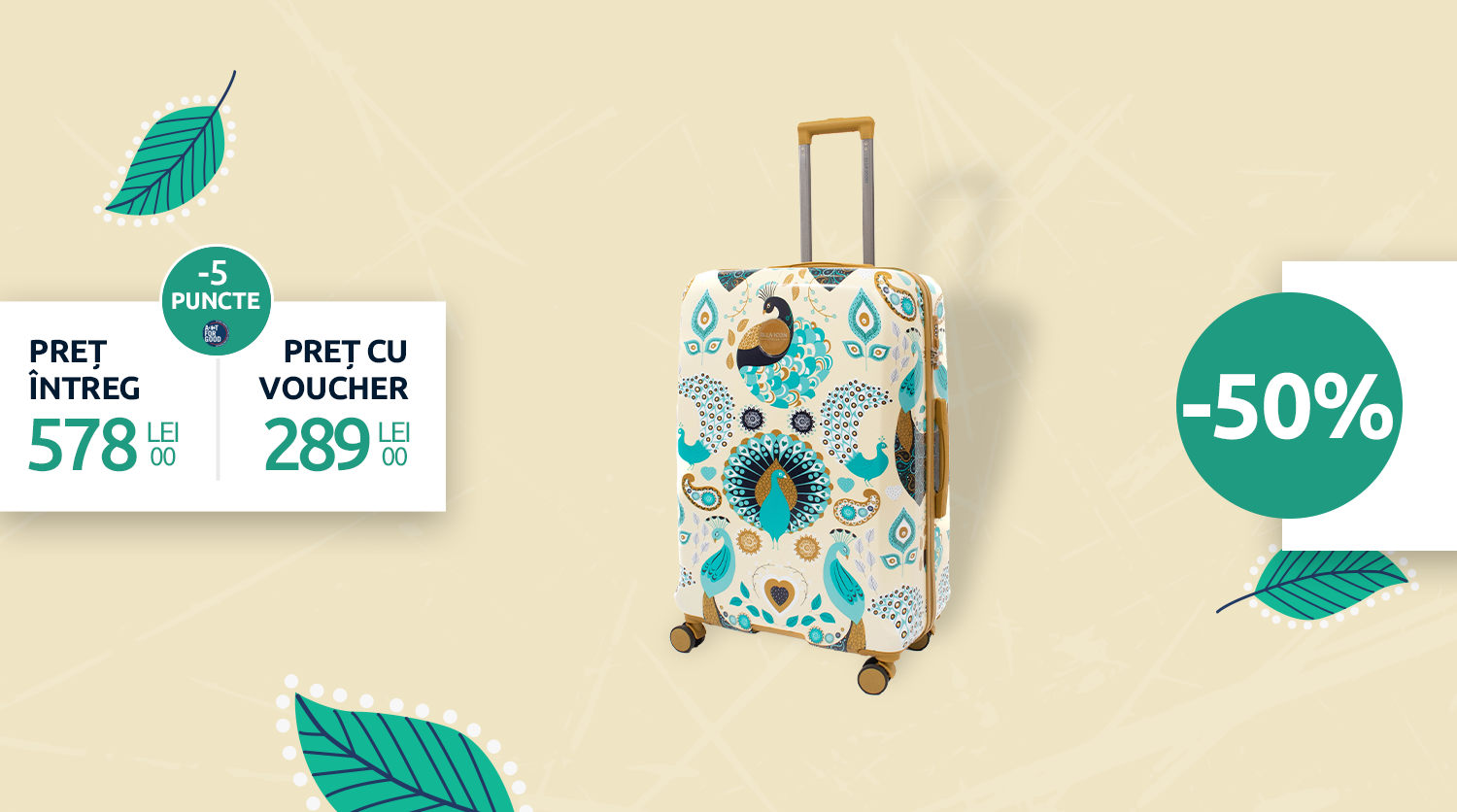 TROLER PAVONE PRINT 76 CM