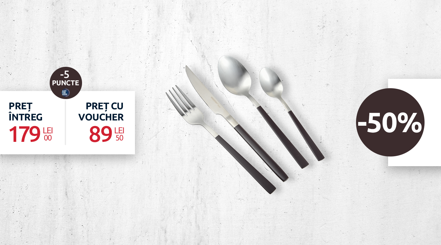 SET 24 TACÂMURI INOX MOCHA