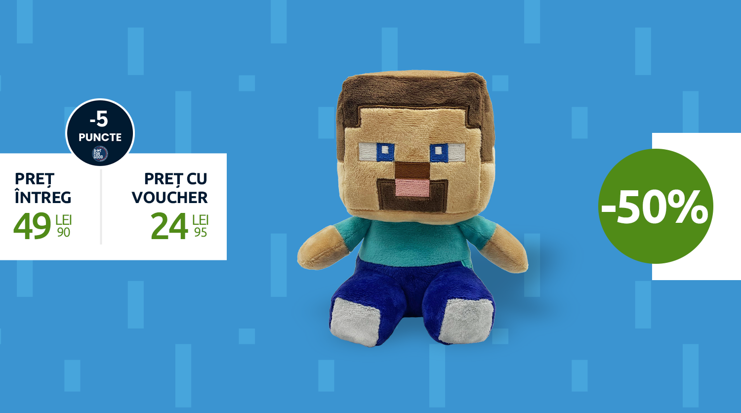 MINECRAFT Jucărie pluș Steve 16 cm