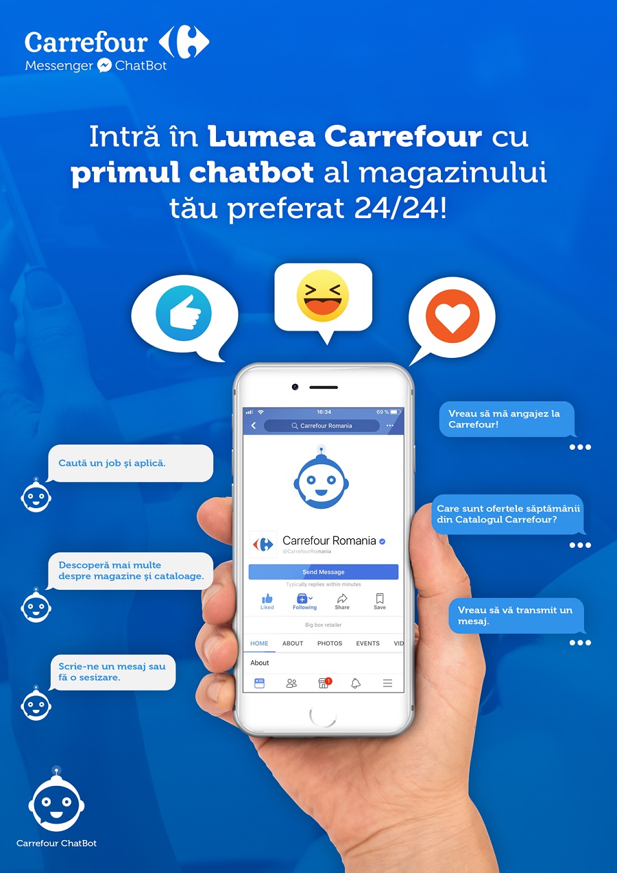 Carrefour aduce inovația în recrutare și lansează primul chatbot în retailul din România Carrefour aduce inovația în recrutare și lansează primul chatbot în retailul din România