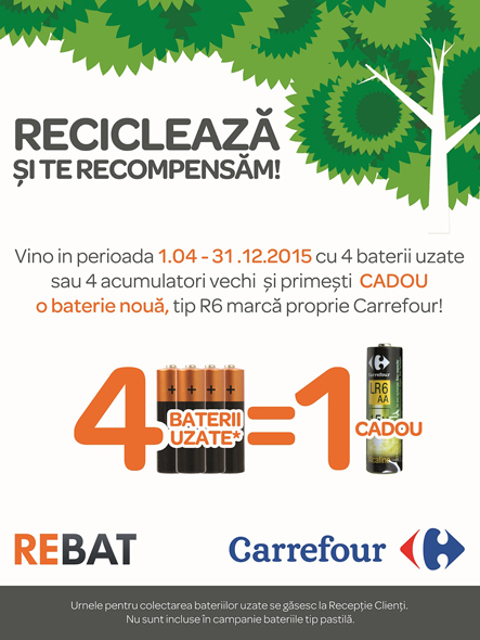 Carrefour reciclare baterii 2018