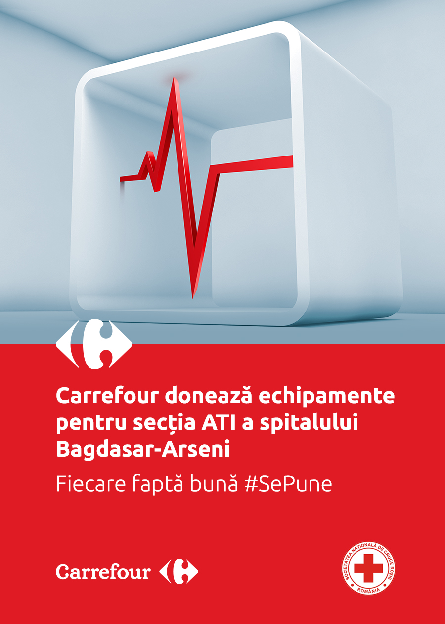 Crucea Roșie  Română și Carrefour România donează echipamente medicale în secția ATI din Bagdasar-Arseni