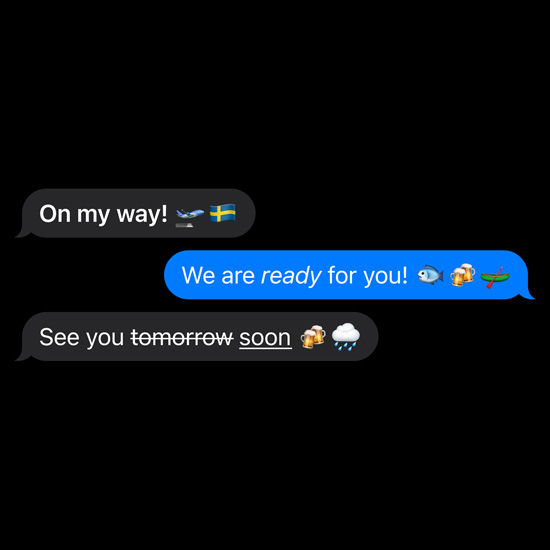 O demonstratie a efectelor pe cuvinte si emoji in iMessage