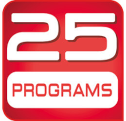 25 de programe