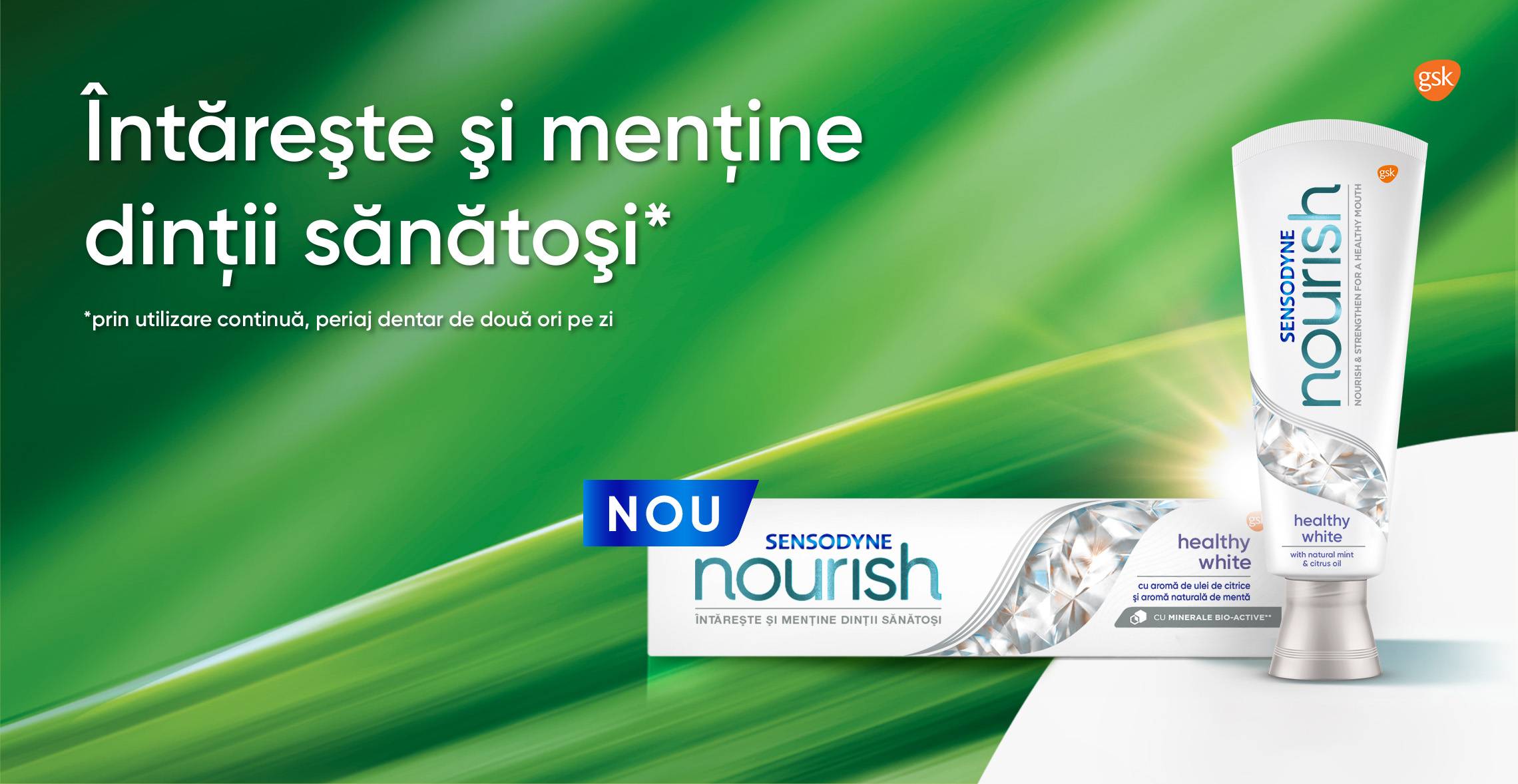 Pasta de dinti Nourish Healthy White, 75ml, Sensodyne